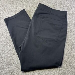 Public Rec Pants Mens 42x30 Black Regular Fit Microfiber Chino Casual Pockets